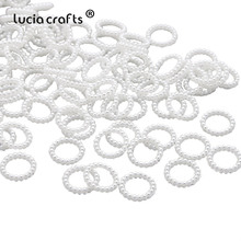 Lucia Crafts  100pcs 3 style ABS Hollow Round Imitation Flatback Scrapbook DIY Art Embellishments Accessories F0321 2024 - buy cheap