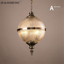 American Industrial Vintage Led Pendant Lamp Loft Iron Glass Circular Hanglamp Home Decor Light Pendant Lighting Luminaire 2024 - buy cheap