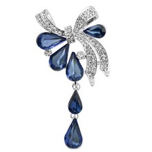 New Arrival 2016 ladies brooches Crystal Waterdrop Bow-knot Brooches for women wedding and party jewelry hijab pins 2024 - buy cheap