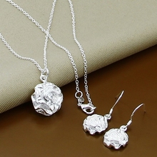 New arrival, Wholesale fashion jewelry, Silver Necklace + Earrings Set jewelry,high quality 2024 - buy cheap