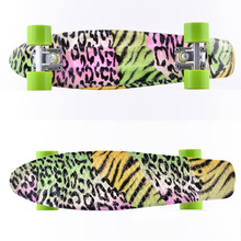 Free Shipping 22 inch fish skate board pastel banana printing board mini cruiser long skateboard four-wheel street longboard 2024 - buy cheap