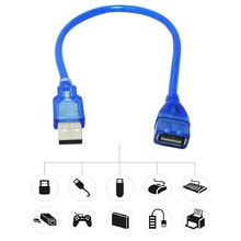 Удлинитель кабеля USB 0,3, 2,0 м, Папа, мама, USB кабели для передачи данных для ПК, клавиатуры, принтера, контроллера камеры 2024 - купить недорого