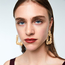 MAA-OE Fashion Bohemia Vintage Big Geometric Square Art Gold Earrings For Women 2019 Hanging Dangle Drop Earring Modern Jewelry 2024 - buy cheap