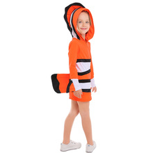 Детский костюм рыбы клоуна, костюмы для косплея для женщин и девочек, морская темативечерние ринка, Хэллоуин, маскарадный сценический костюм 2024 - купить недорого