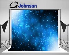 blue bokeh Snow Christmas New Year photo backdrop  High quality Computer print party backgrounds 2024 - buy cheap