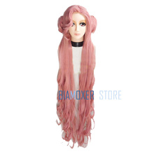 Biamoxer Code Geass: Hangyaku no Lelouch Euphy Cosplay Wigs  80cm Long Curly Pink Synthetic Hair Perucas Cosplay Wig 2024 - buy cheap