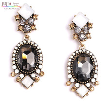 Wholesale high quality 2021 New statement crystal stud Earring for women girl party statement earrings jewelry 2024 - buy cheap