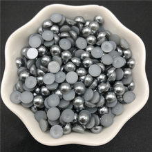 Perlas de imitación grises de 4mm, 6mm, 8mm, 10mm, perlas semiredondas, cuentas para álbum de recortes, fabricación de joyas DIY 2024 - compra barato