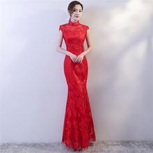 Шанхай история Китайская традиционная одежда восточные платья для женщин короткий рукав вышивка Cheongsam длинное платье Ципао 2024 - купить недорого