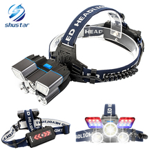 Super bright LED Headlamp with red and blue warning lights 21 lamp beads Waterproof LED Headlight For fishing hunting 2024 - buy cheap