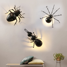 New Iron Art Insect Creative Personality Bar Internet Bar Coffee shop Clothes stores Restaurant Ant Spider Decorative Wall Lamp 2024 - buy cheap