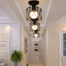 WOERFU American Ceiling Light E27 Corridor Balcony Fitting Room Study Bedroom Iron Ceiling Lamp 2024 - buy cheap