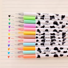 12 Pcs Milky Gel Pen Kawaii Cow Pens Canetas Escolar Japanese Stationery Zakka Papelaria Office Material School Supplies 2024 - buy cheap