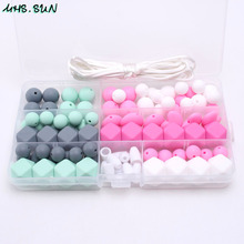 MHS.SUN Baby Silicone DIY Beads Set Chewable Teething Nursing Necklace Beads Kits For DIY Handmade Teething Infants Jewelry 2024 - buy cheap