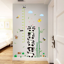 Panda Bamboo Growth Stickers Chart Decorative Wall Stickers for Kids Nursery Room Decoration PVC Height Measure DIY Mural 2024 - buy cheap