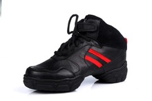 hot sale wholesale Brand Women's men's Modern sport Hip Hop Jazz Dance Sneakers Shoes Salsa black with red color WZJ 2024 - buy cheap