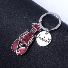 TV show Friends You're My Lobster Keychain Red Lobster Coffee Time Metal Pendant Keyring For Men Women Friends Gifts 2024 - buy cheap