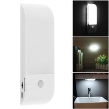 Bright 12 LED Rechargeable PIR Motion Sensor Cabinet Wardrobe Wall Lamp with USB Charging for Wardrobe/Hallway/Pathway/Staircase 2024 - buy cheap