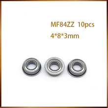 MF84ZZ Flange Bearing 4x8x3 mm ABEC-1 ( 10 PCS )  Miniature Flanged MF84 Z ZZ Ball Bearings cfree shipping 2024 - buy cheap