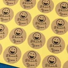 300pcs 3cm circular print Smiling face and "Thank you' paper Labels sealing Stickers packaging For Jewelry/Box/gift/envelope 2024 - buy cheap