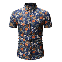 Men Shirt Summer Style Palm Tree Print Beach Hawaiian Shirt Men Casual Short Sleeve Hawaii Shirt Chemise Homme Asian Size 3XL 2024 - buy cheap