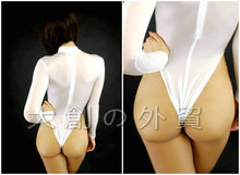 Body Sexy de Tanga de corte alto transparente, traje de baño de una pieza de cuello alto de manga larga, ropa de dormir en barra, lencería erótica, mono Sexy 2024 - compra barato