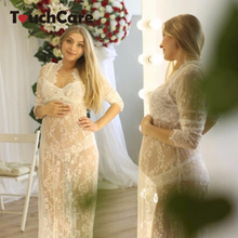 Maternity Lace Dresses Pregnant Women Photography Prop Transparent Evening Dress Photo Shoot Gown Fille Hollow Out Beach Clothes 2024 - buy cheap