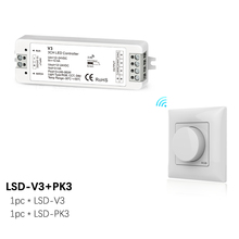Controlador LED RGB DC12V 24V 12A 3CH 2,4G, Panel rotativo RF inalámbrico, controlador remoto para la tira de luz LED RGB 2024 - compra barato