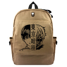 Токийский Гуль канеки Кен Аниме Холст рюкзак сумка для ноутбука школьная сумка на плечо дорожная сумка для косплея с отверстием для наушников прочная 2024 - купить недорого