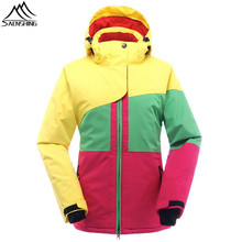 SAENSHING/новая зимняя куртка для девочек; Женская лыжная одежда; хлопковая подкладка; теплая водонепроницаемая Лыжная куртка; зимняя куртка для катания на лыжах и сноуборде 2024 - купить недорого
