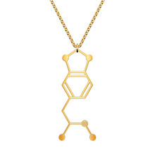MDMA Molecule Necklace Color free Choice Silver or Gold or Matte Black Free Ship 2024 - buy cheap