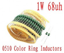 1000 unids/lote 1W inductancia anillo de color DIP 0510 Inductor 68uh axiales inductores 1W 2024 - compra barato