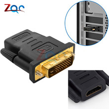 Adaptadores de Cables DVI 24 + 1 a HDMI, conector chapado en oro 24k, macho a hembra, convertidor HDMI a DVI 1080P para Monitor de proyector HDTV 2024 - compra barato