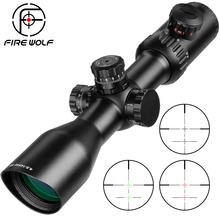 Fire Wolf 4.5-14X42 Riflescopes Bevel Side Double Cross Red Green Focus Tactical Optical Scope Sight Sniper Hunting Scope 2024 - buy cheap