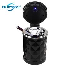 New Luxury Black Universal Cigarette Holder Auto Accessories Illuminated Ash Bin Cigarette Car Ashtray Led Light Fireproof 2024 - buy cheap