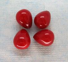 Perfect Shell Jewelry 2 Pcs Half Drilled Crimson Red Shell Pearl Teardrop Loose Beads 15x12mm 2024 - buy cheap