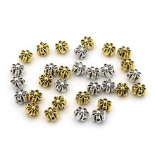 50Pcs Flower Antique Silver Gold Bronze Loose Spacer Metal Beads For Jewelry Finding Handmade Jewelry Diy Accessories Hole1mm 2024 - buy cheap