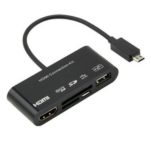 Многофункциональный Micro USB mhl для HDMI Кабель OTG Card Reader Поддержка SD/TF/USB Card Reader HDTV адаптер для S5 S4 S3 Примечание Примечание 2024 - купить недорого