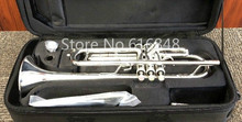 Envío Gratis Júpiter JTR-1100 Bb trompeta instrumento de latón de calidad chapados en plata superficie trompeta con accesorios 2024 - compra barato