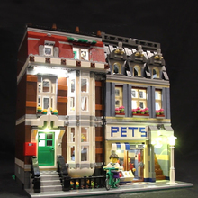 Conjunto de luz led para 10218 blocos de construção criador cidade rua 15009 pet shop brinquedos (apenas luz com caixa de bateria) 2024 - compre barato