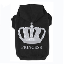 Free Shipping 12pieces/lot Silver PRINCESS  Printed Pet Puppy Dog Clothes Hoodies Jumpers Tracksuits for Small and Large Dogs 2024 - buy cheap