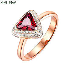 Mhs. sun 6 7 8 9 tamanho triângulo zircônio cúbico anéis para mulheres joias elegante casamento noivado cz cristal pedras anel charmoso presente 2024 - compre barato