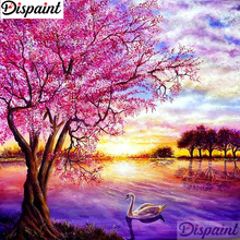 Dispaint Full Square/Round Drill 5D DIY Diamond Painting "Flower tree scenery" Embroidery Cross Stitch 3D Home Decor Gift A11021 2024 - buy cheap