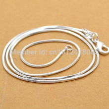 Wholesale men's fashion jewelry necklace, 925 silver 3MM snake chain length of 16 to 24 inch necklace 2024 - buy cheap