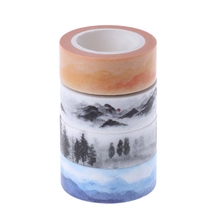 Mountain Design 15mmx7M DIY Paper Sticky Adhesive Sticker Decorative Washi Tape 2024 - buy cheap