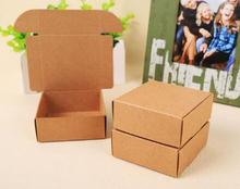 100pcs Wholesale Small cardboard gift paper box retail packaging craft paper box kraft paper gift soap candy carton box 2024 - buy cheap