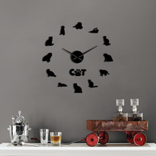 Relógio de parede 3d adesivo de gatos, relógio em acrílico tipo gatinhos para parede, exclusivo, silencioso, decorativo 2024 - compre barato