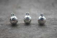 8pcs--Basketball charms, Antique Tibetan silver 3D basketball charm pendants 11mm 2024 - buy cheap