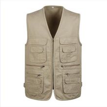 2022 new Spring and autumn men's multi-pocket vest men's photography vest men's cotton vest Plus Size S-5XL 2024 - buy cheap