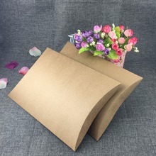 30Pcs/Lot Big Size Pillow Box Brown Kraft Paper Festival Party Supplies Gift Box Dry Flower Handbook Packaging Case Pillow Boxes 2024 - buy cheap